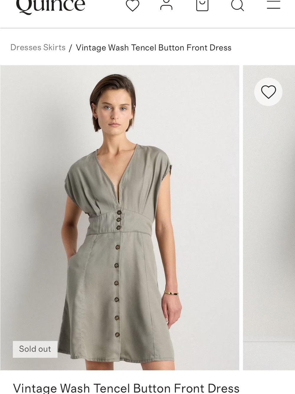 Quince V-Neck Tunic Black